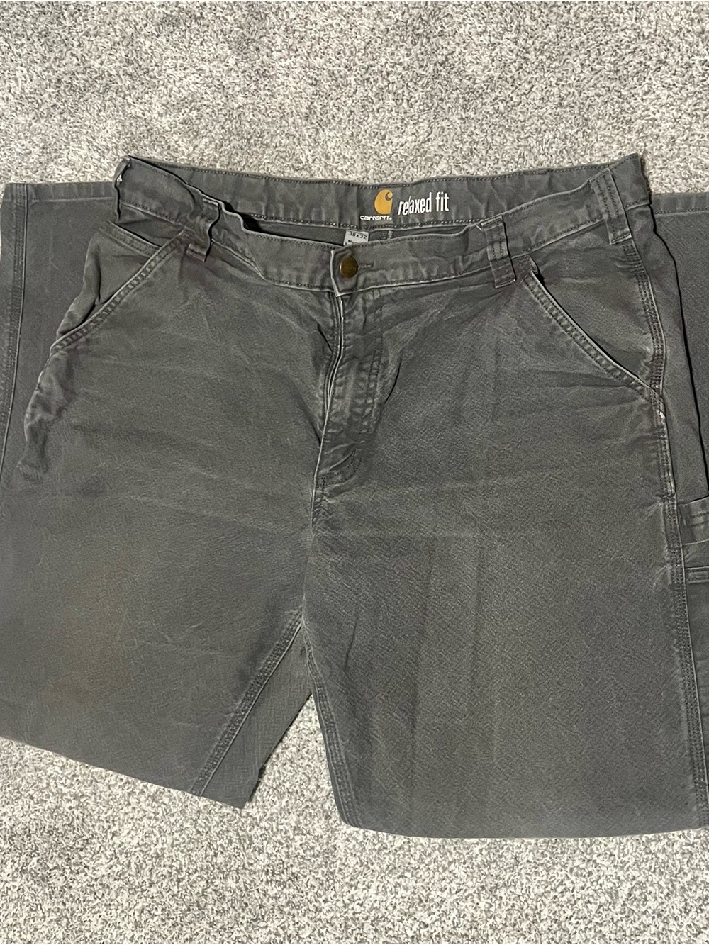 Carhartt Men's Cargo Relaxed Fit Pants - Charcoal